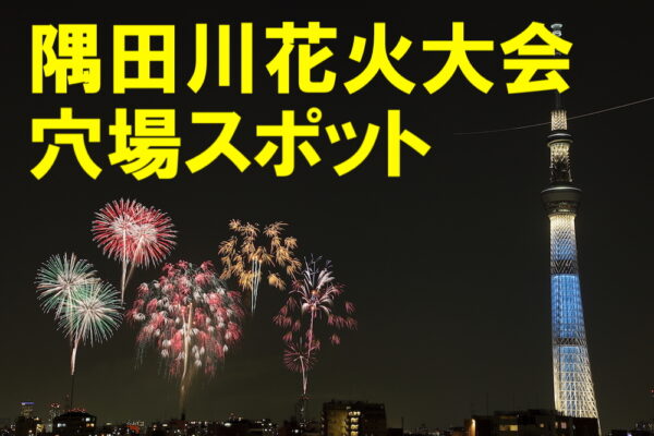 【2024隅田川花火大会】超穴場スポットは〇〇だ！